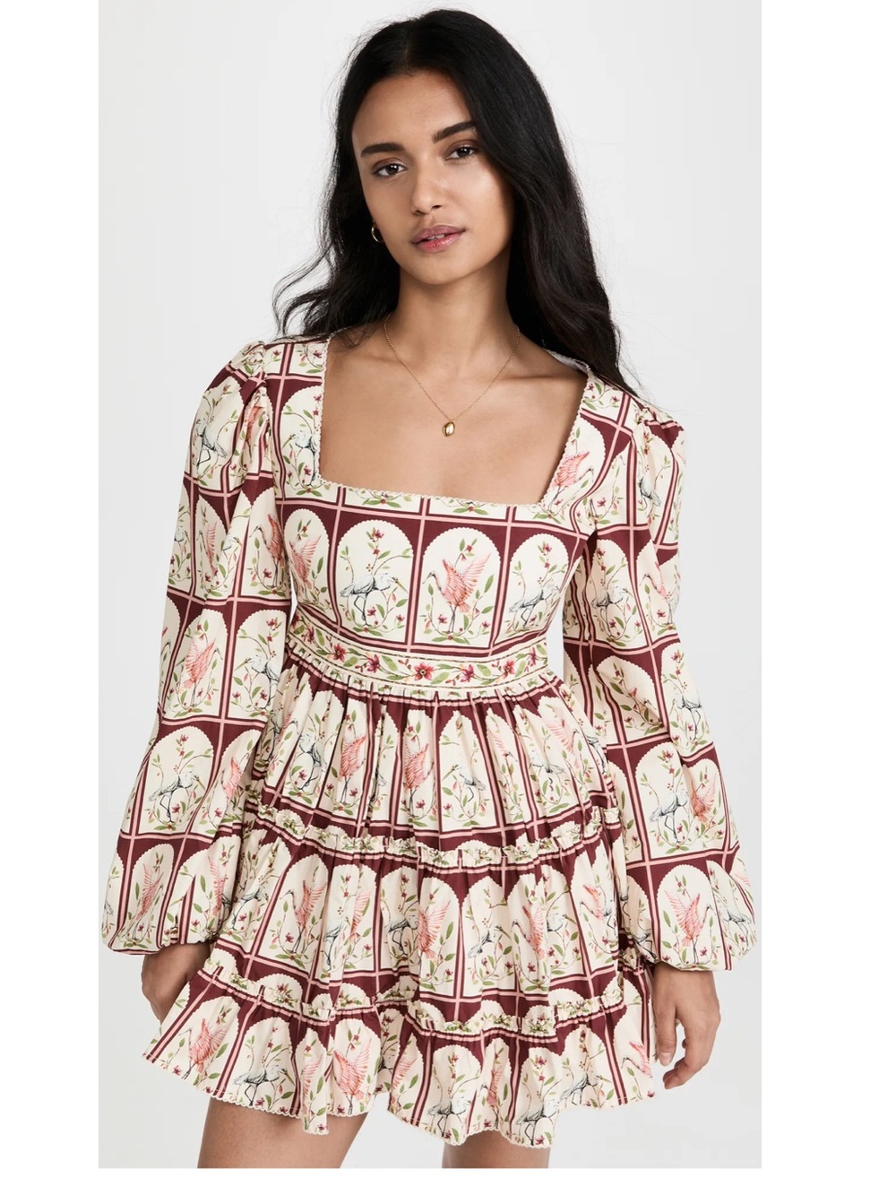 AGUA BY AGUA BENDITA Avena Printed Cotton Mini Dress. Sz small
